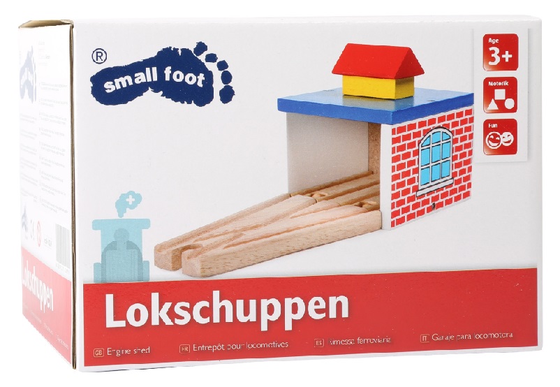 Zajezdnia Small foot dla dwóch lokomotyw drewniana