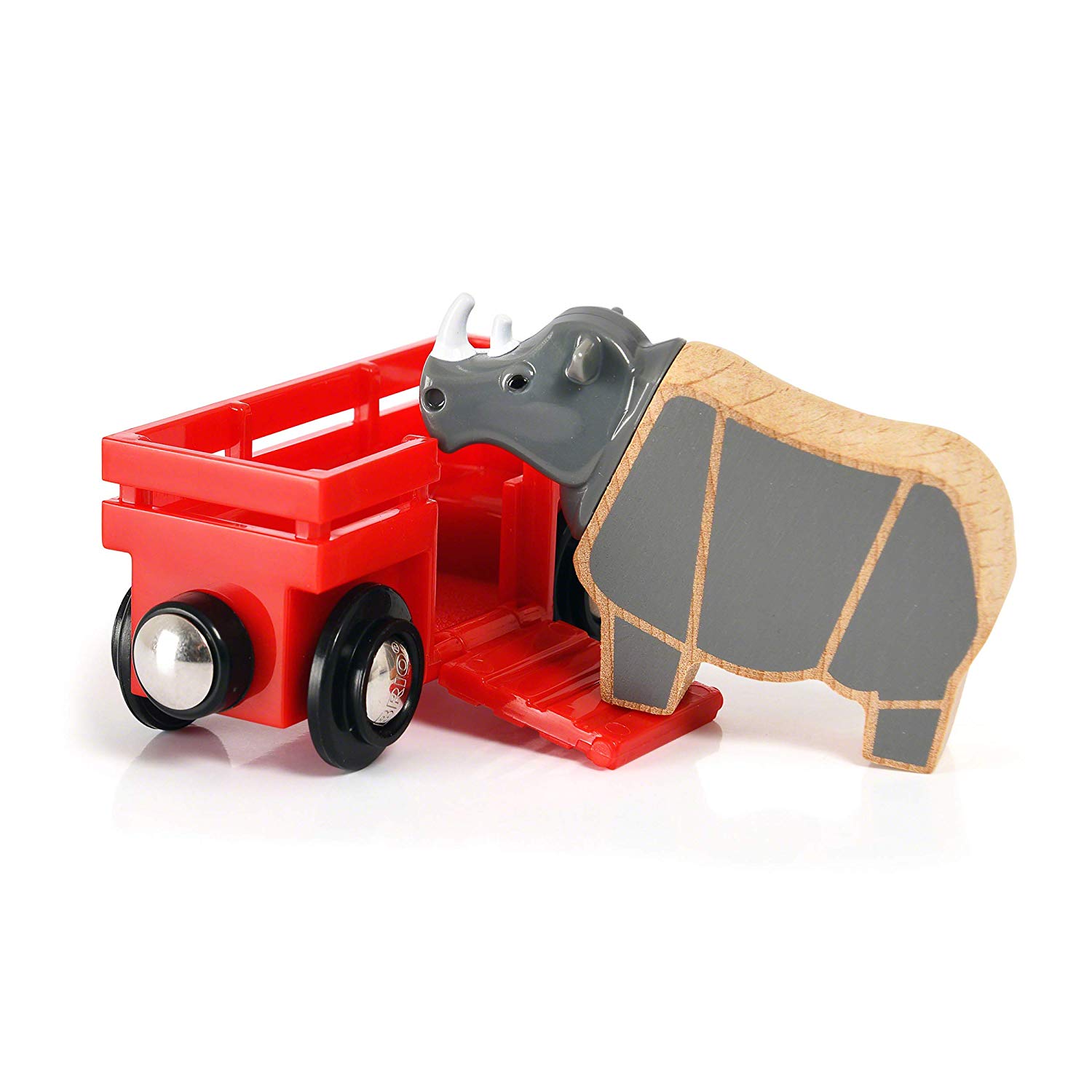 Nosorożec i wagon z platformą - Brio