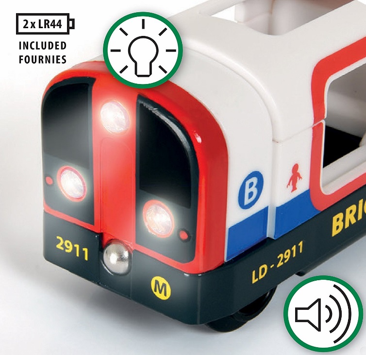 Metro, pociąg światło i dźwięk białe - Brio Metro, pociąg światło i dźwięk białe - Brio
