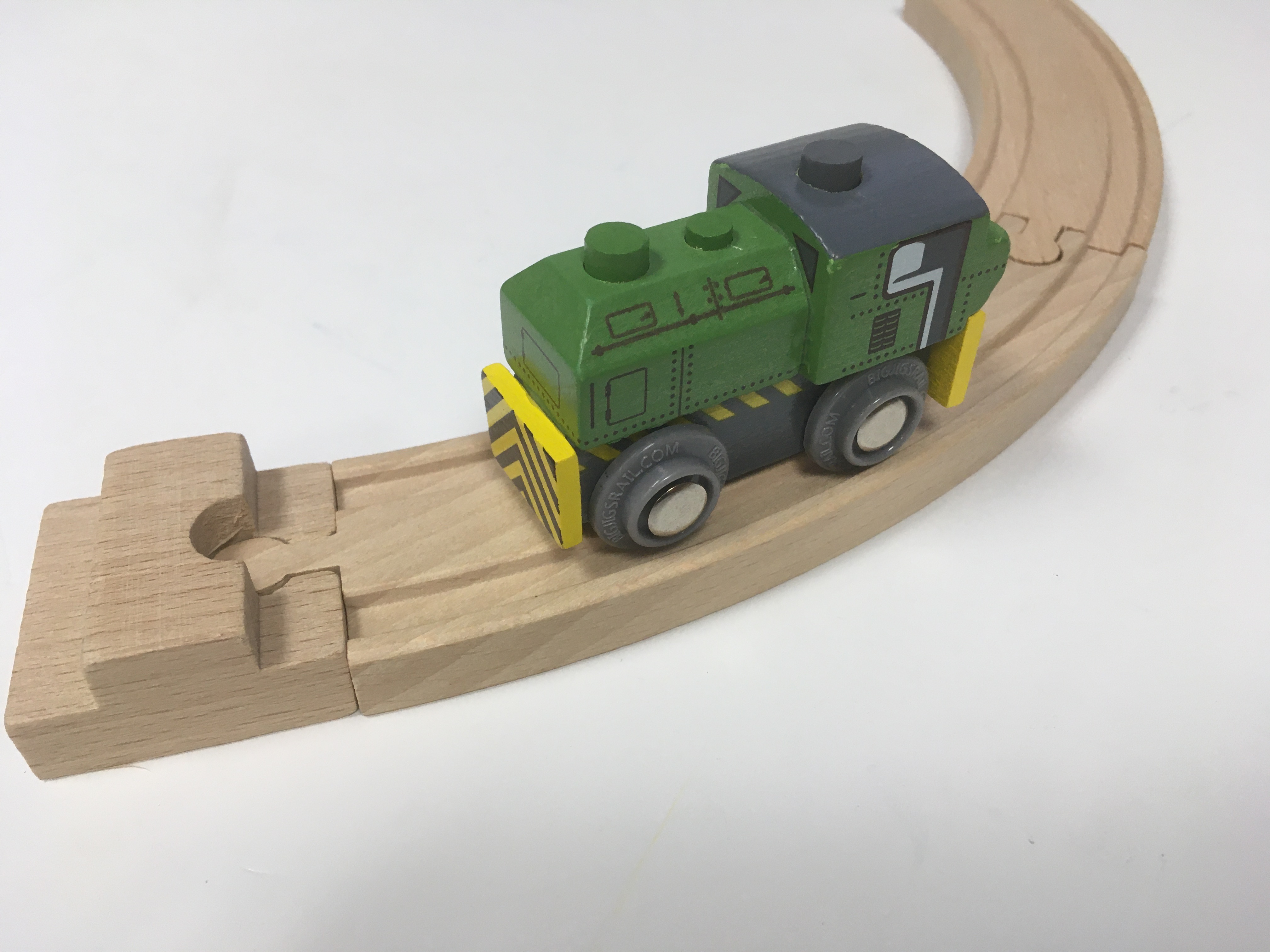 Zielona lokomotywa przemysłowa - Bigjigs