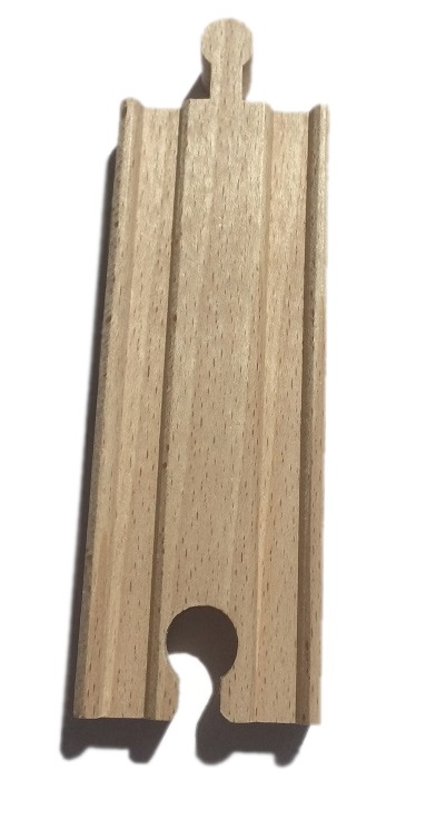 Tor drewniany prosty - krótki (11cm) - Kolejkowy Zakątek