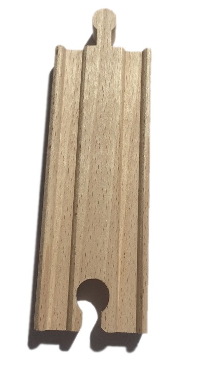 Tor drewniany prosty - krótki (11cm) - Kolejkowy Zakątek Tor drewniany prosty - krótki (11cm) - Kolejkowy Zakątek