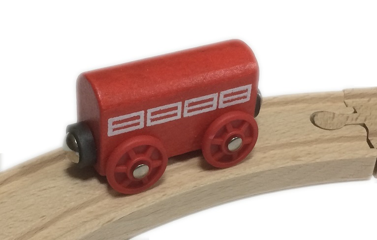 Wagon prosty czerwony - Kolejkowy Zakątek