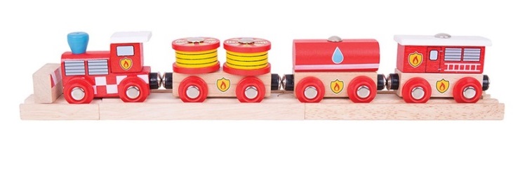Pociąg pożarniczy Bigjigs magnetyczny - Bigjigs Pociąg pożarniczy Bigjigs magnetyczny - Bigjigs
