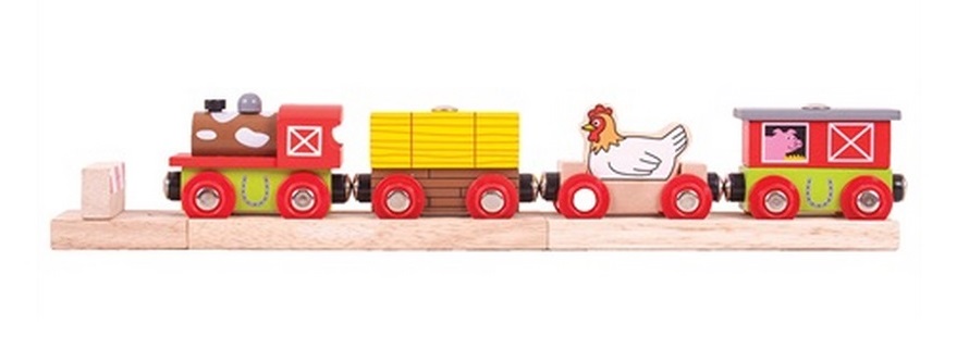 Pociąg z kurą farmera - Bigjigs Pociąg z kurą farmera - Bigjigs